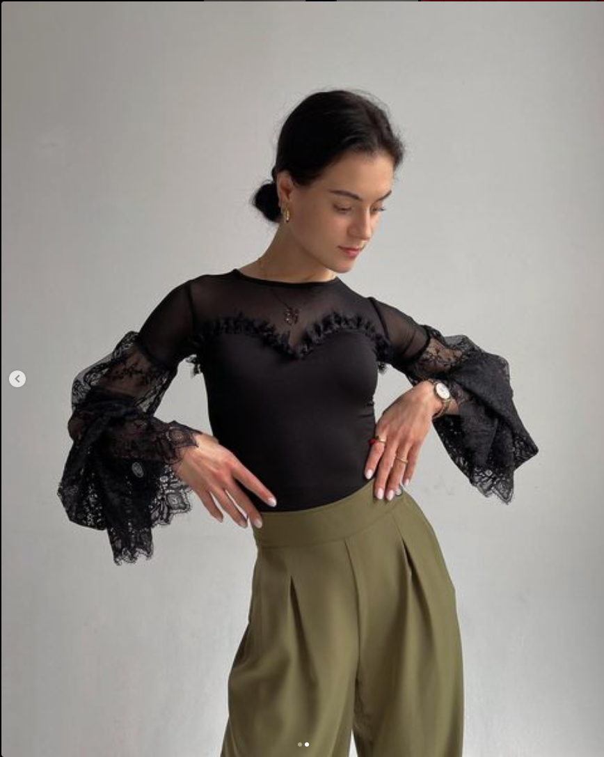 Bodysuit Lace Sleeves